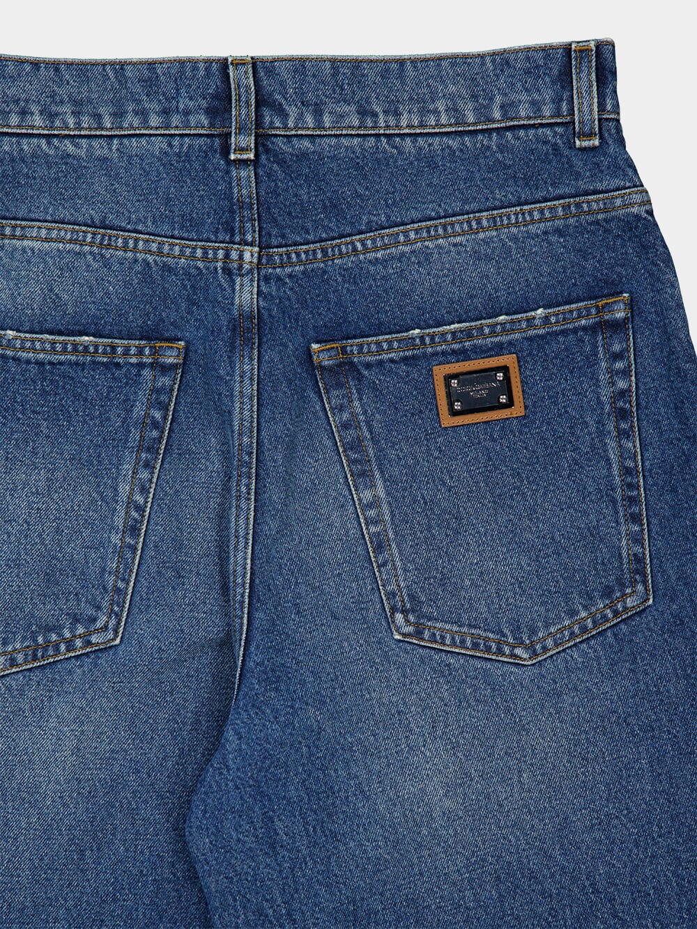 Blue Wide-Leg Denim Trousers - Image 6