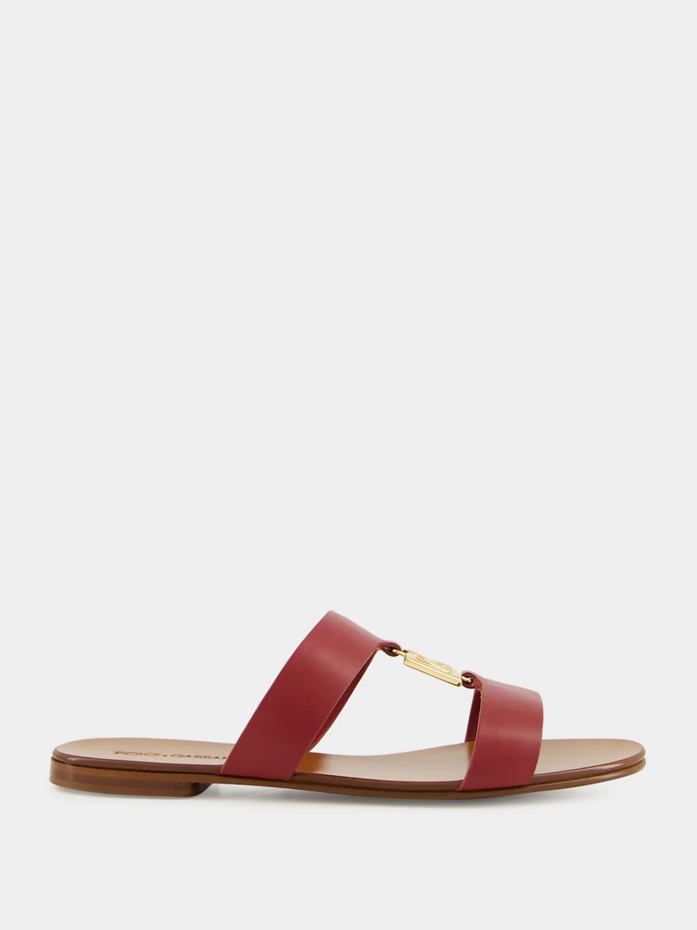 Bordeaux Calfskin DG Logo Sliders