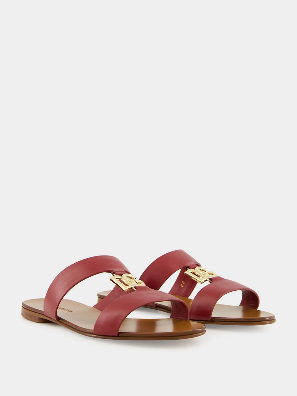 Bordeaux Calfskin DG Logo Sliders - Image 3