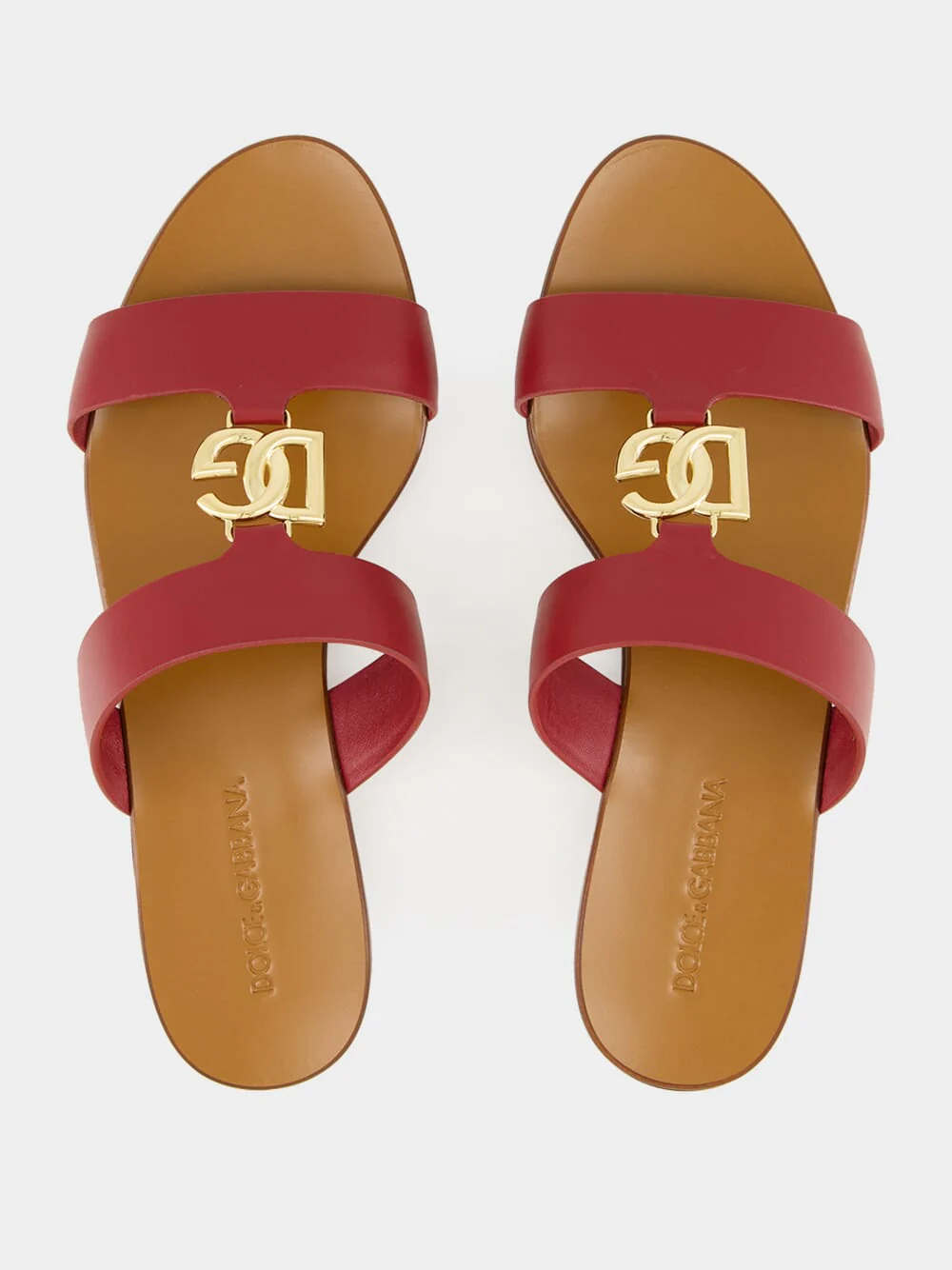 Bordeaux Calfskin DG Logo Sliders - Image 4