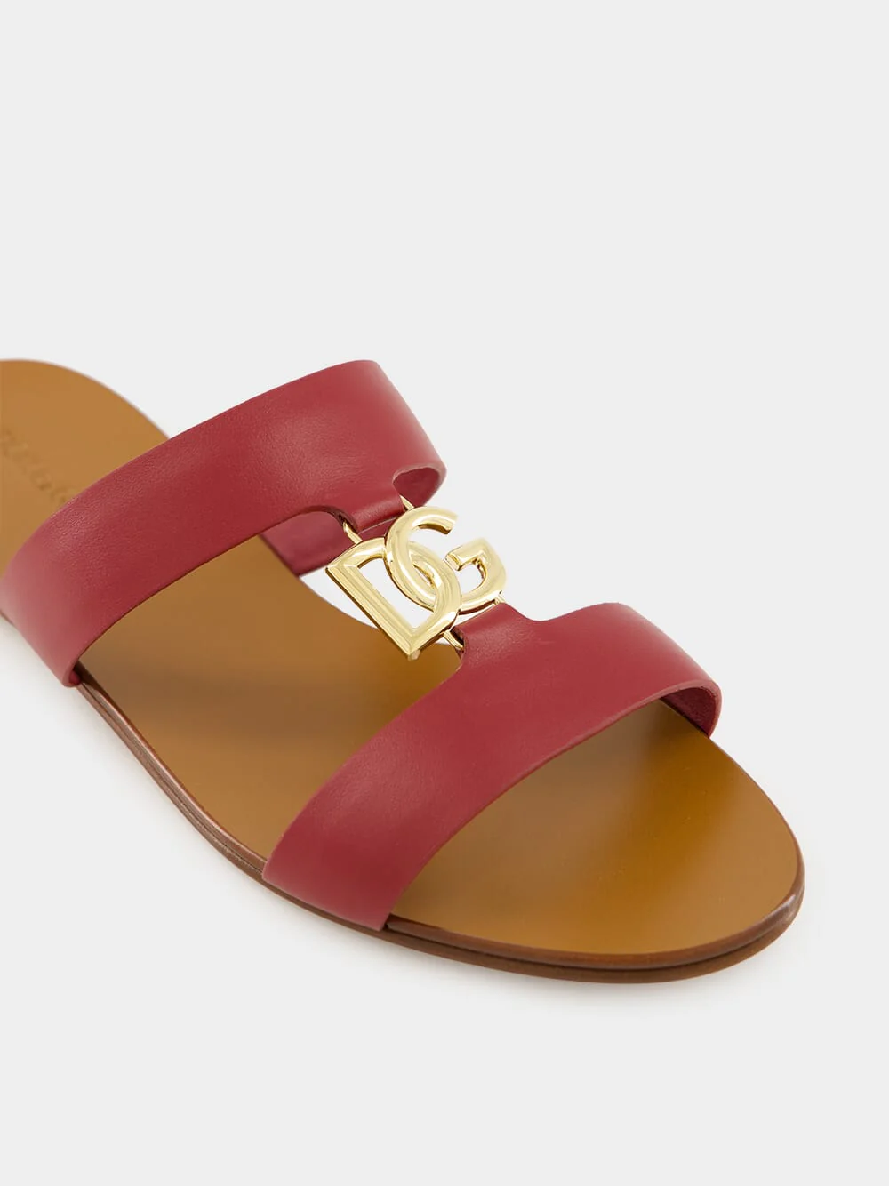 Bordeaux Calfskin DG Logo Sliders - Image 6