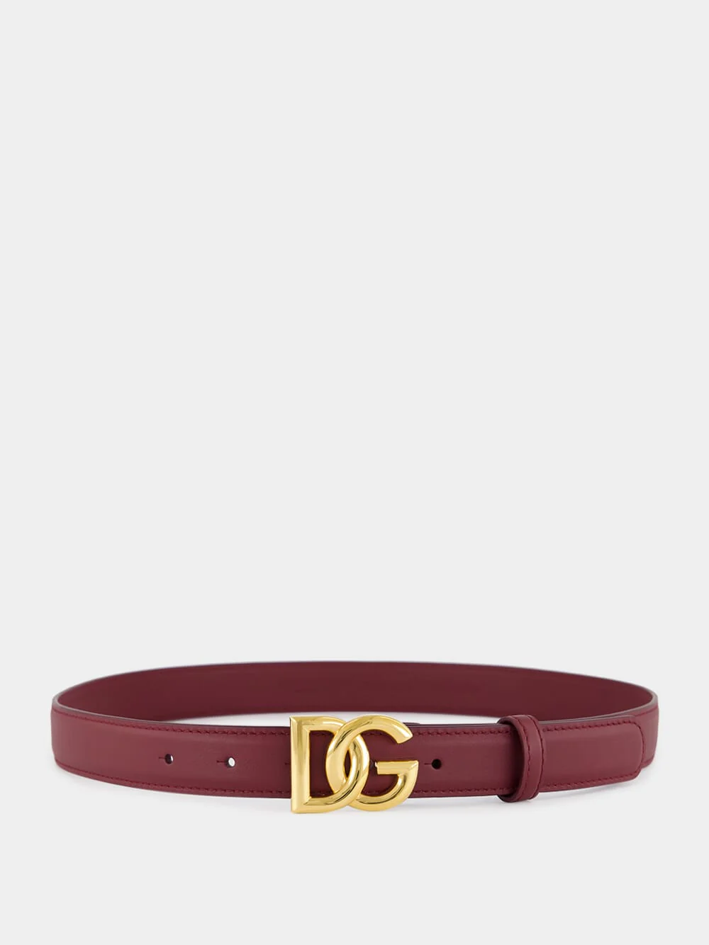 Bordeaux DG Logo Sunset Calfskin Belt