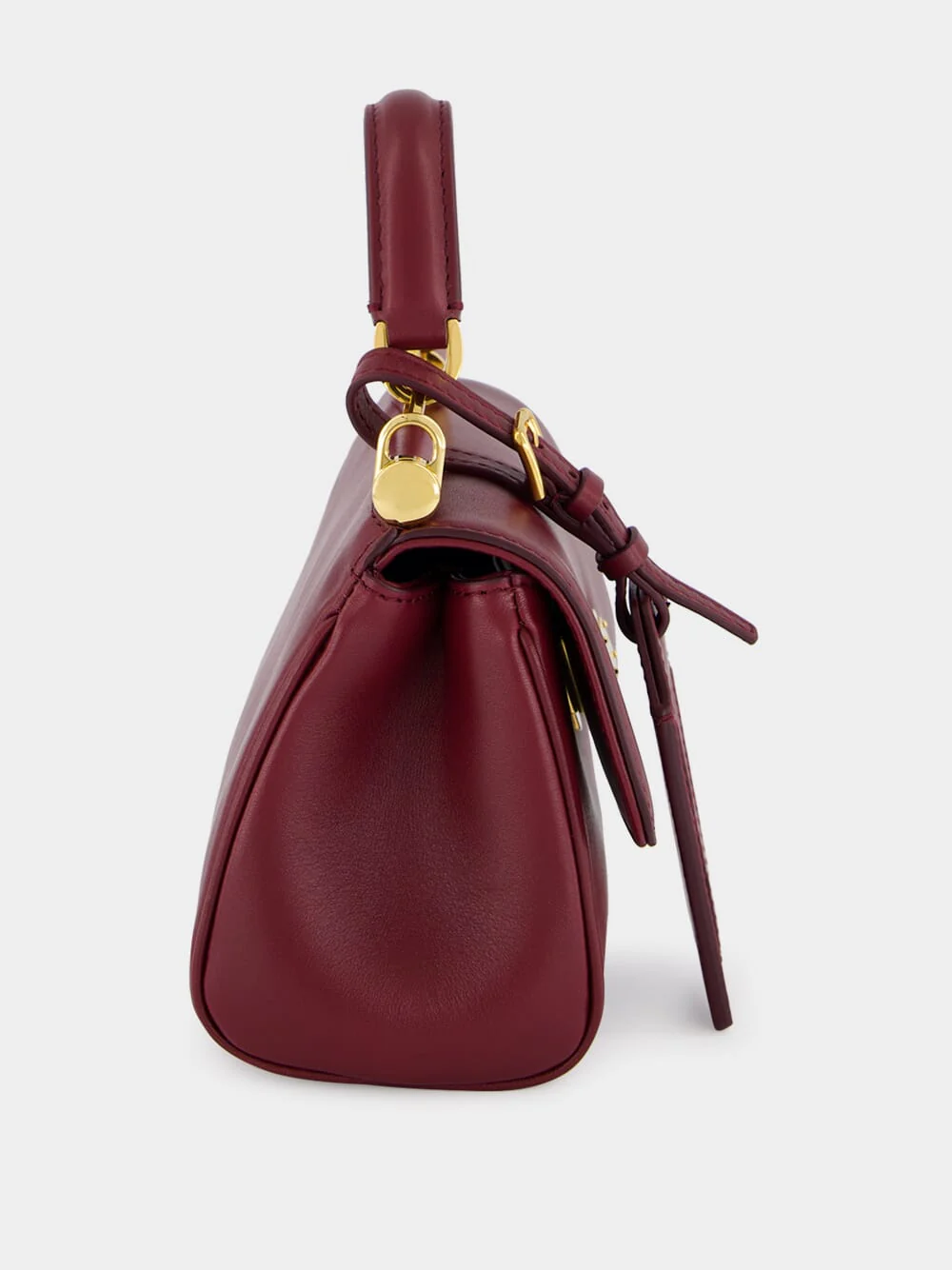 Bordeaux My Sicily Mini Calfskin Handbag - Image 4