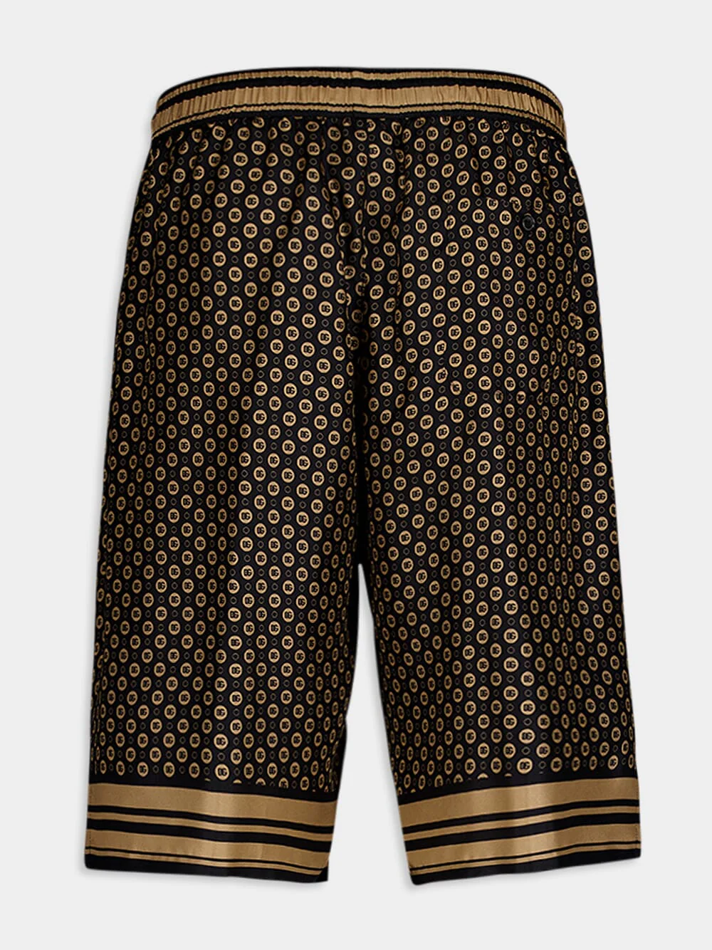 DG Logo Print Silk Twill Shorts - Image 3