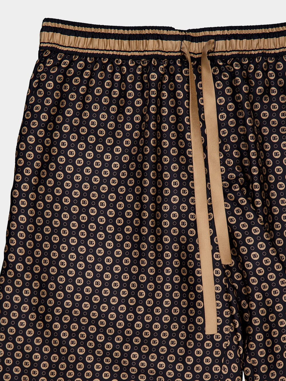 DG Logo Print Silk Twill Shorts - Image 5