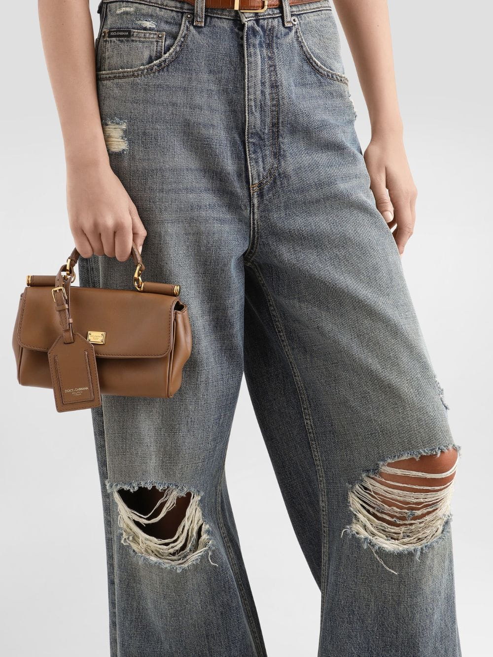 Brown Mini My Sicily Calfskin Handbag - Image 2