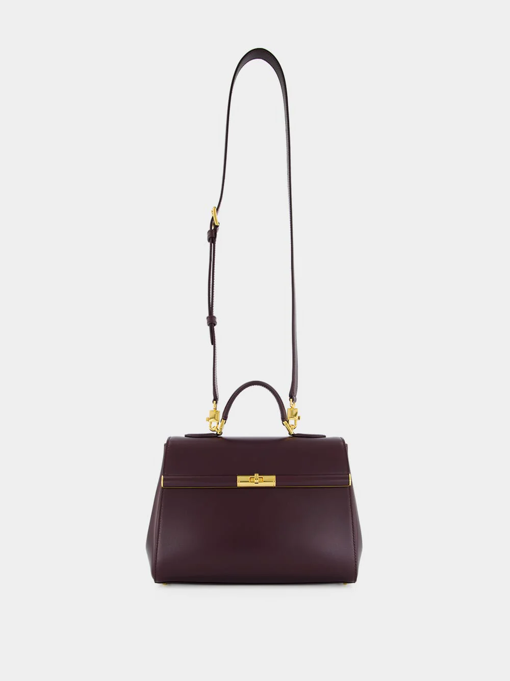 Burgundy Marlene Handbag in Palmellato Calfskin - Image 3
