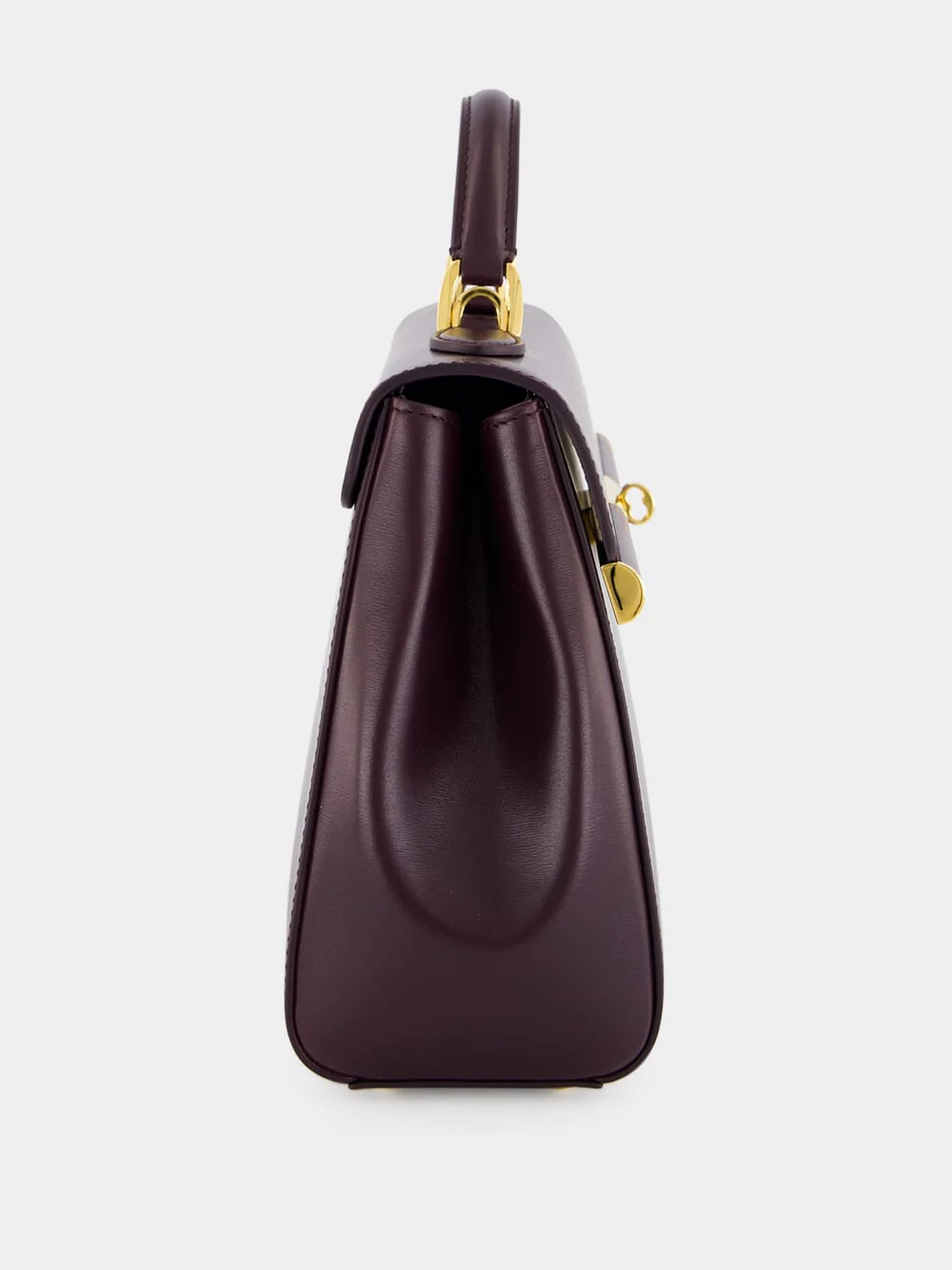 Burgundy Marlene Handbag in Palmellato Calfskin - Image 6