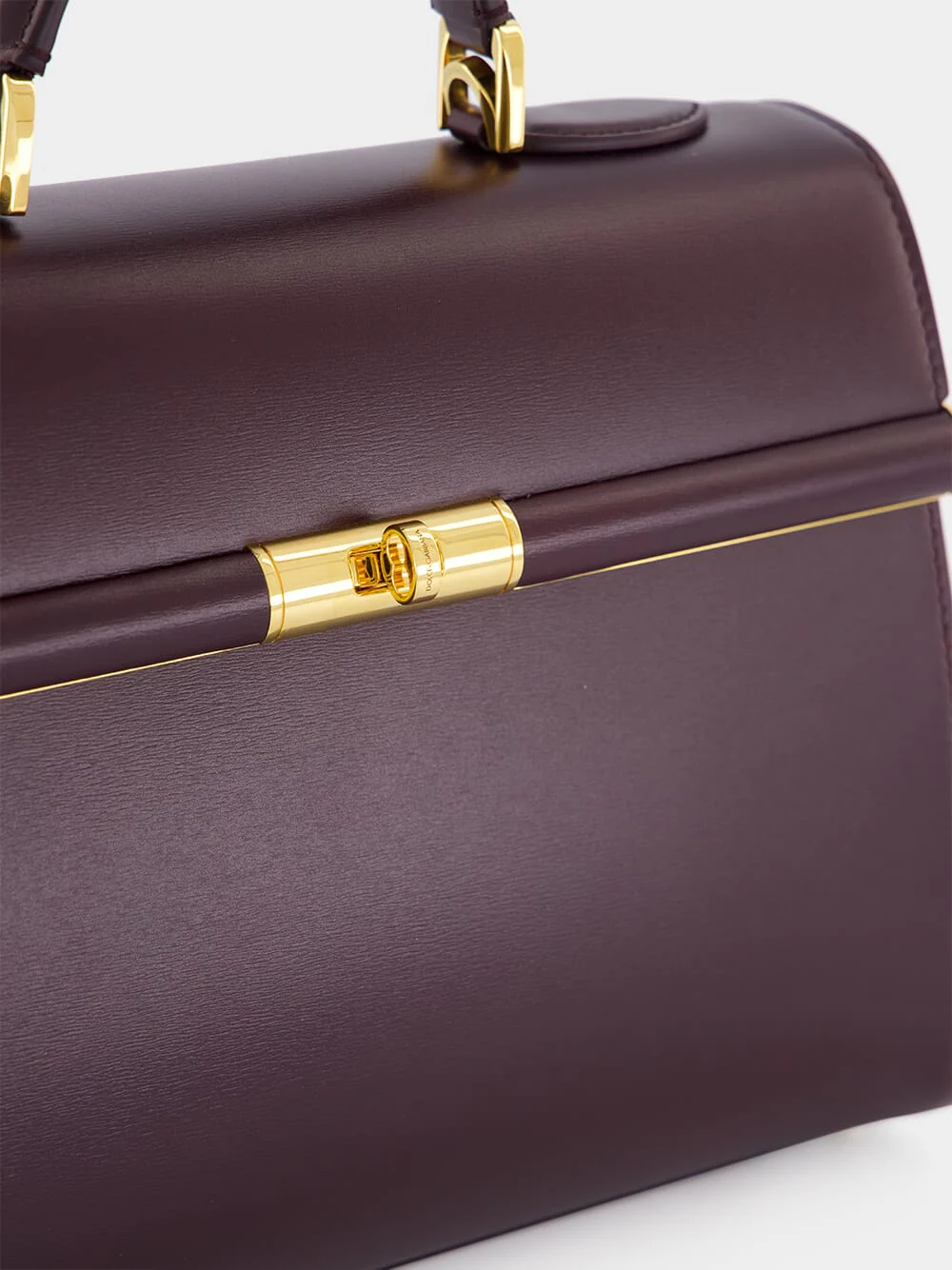 Burgundy Marlene Handbag in Palmellato Calfskin - Image 9