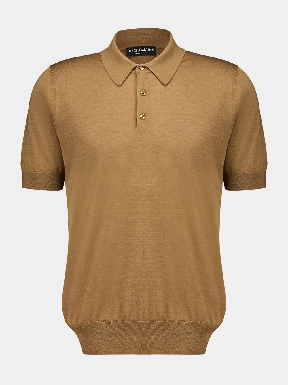 Camel Cashmere and Silk Polo-Shirt - Image 2