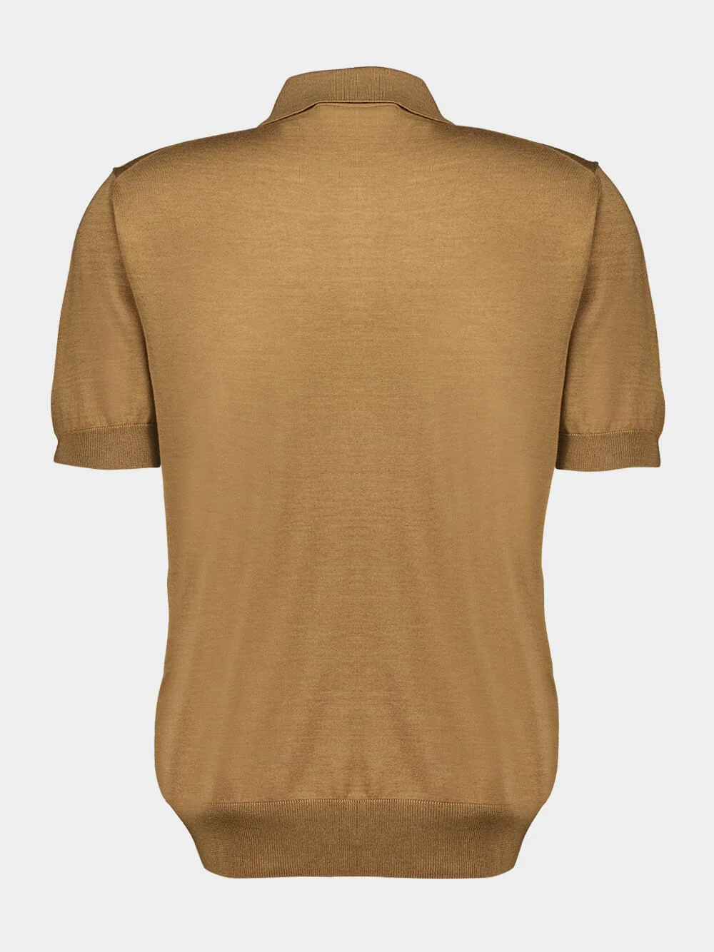 Camel Cashmere and Silk Polo-Shirt - Image 4