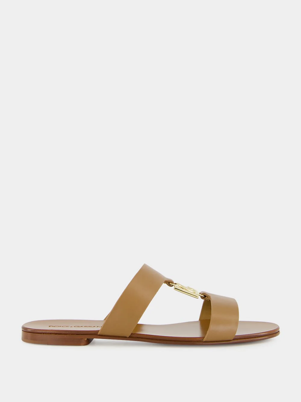 Caramel Calfskin DG Logo Sliders
