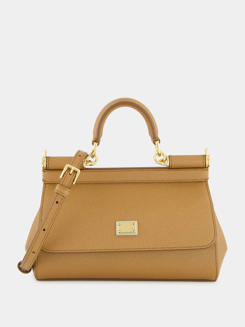 Caramel Small Sicily Calfskin Bag