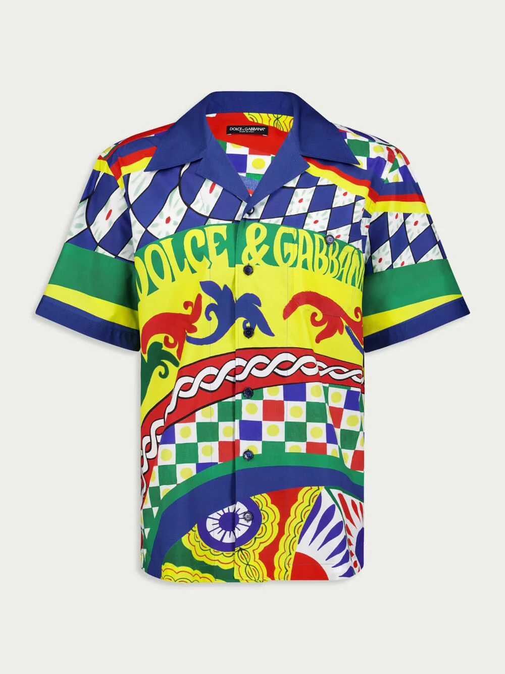 Carretto-Print Cotton Shirt