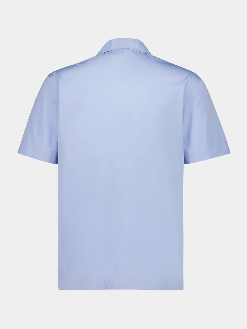 Celeste Blue Short-Sleeve Cotton Shirt - Image 2
