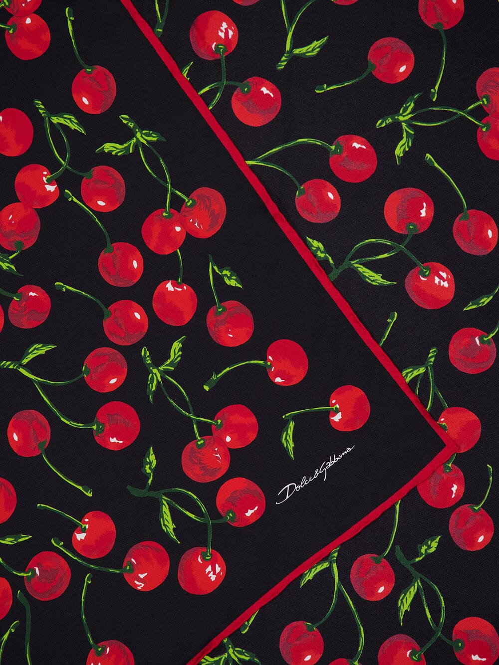 Cherry-Print Twill Scarf - Image 2