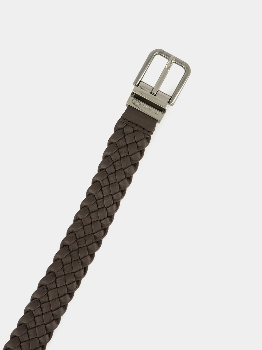 Chocolate Brown Woven Goatskin Belt - Image 2