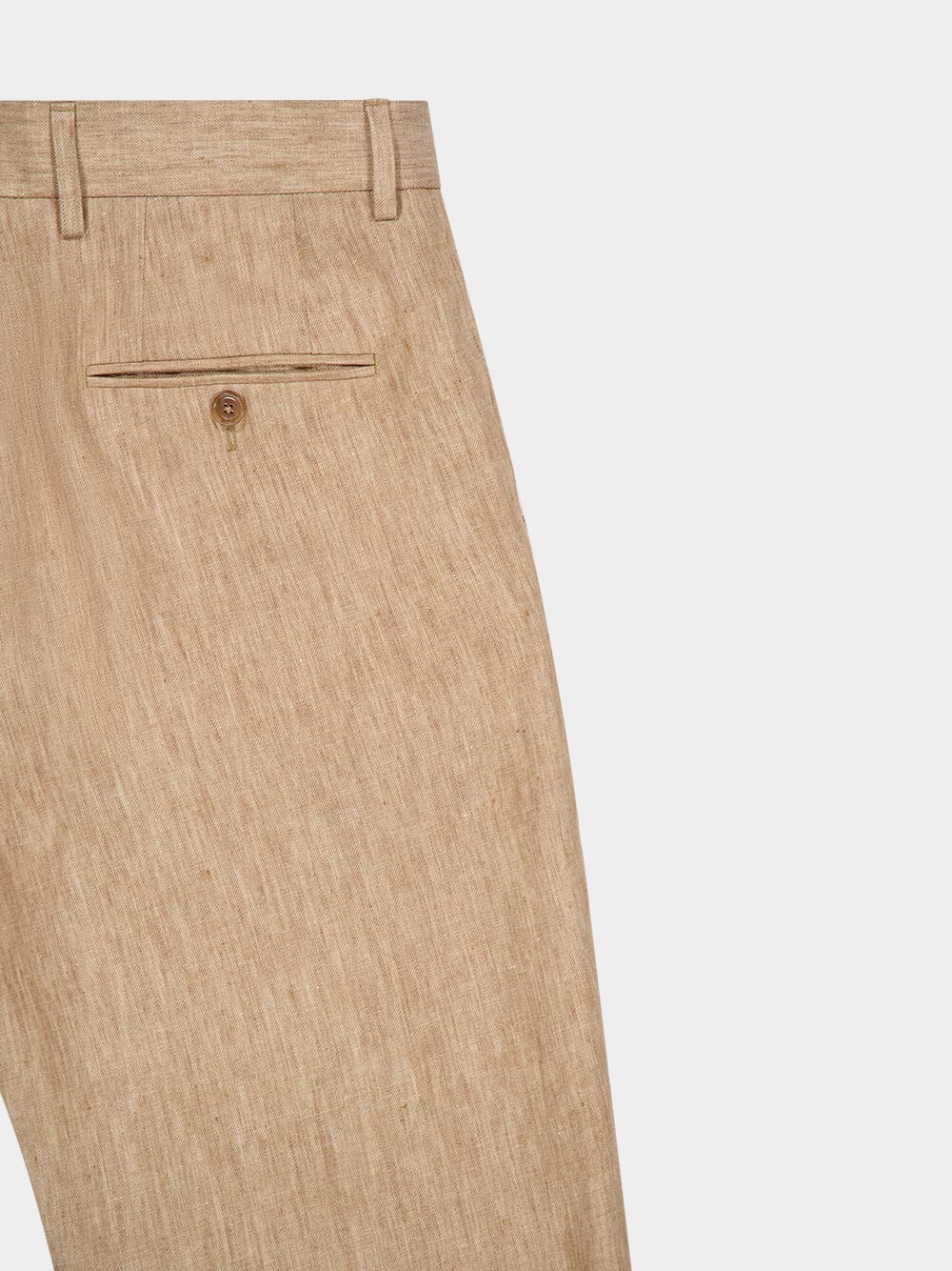 Beige Classic Linen Pants - Image 6
