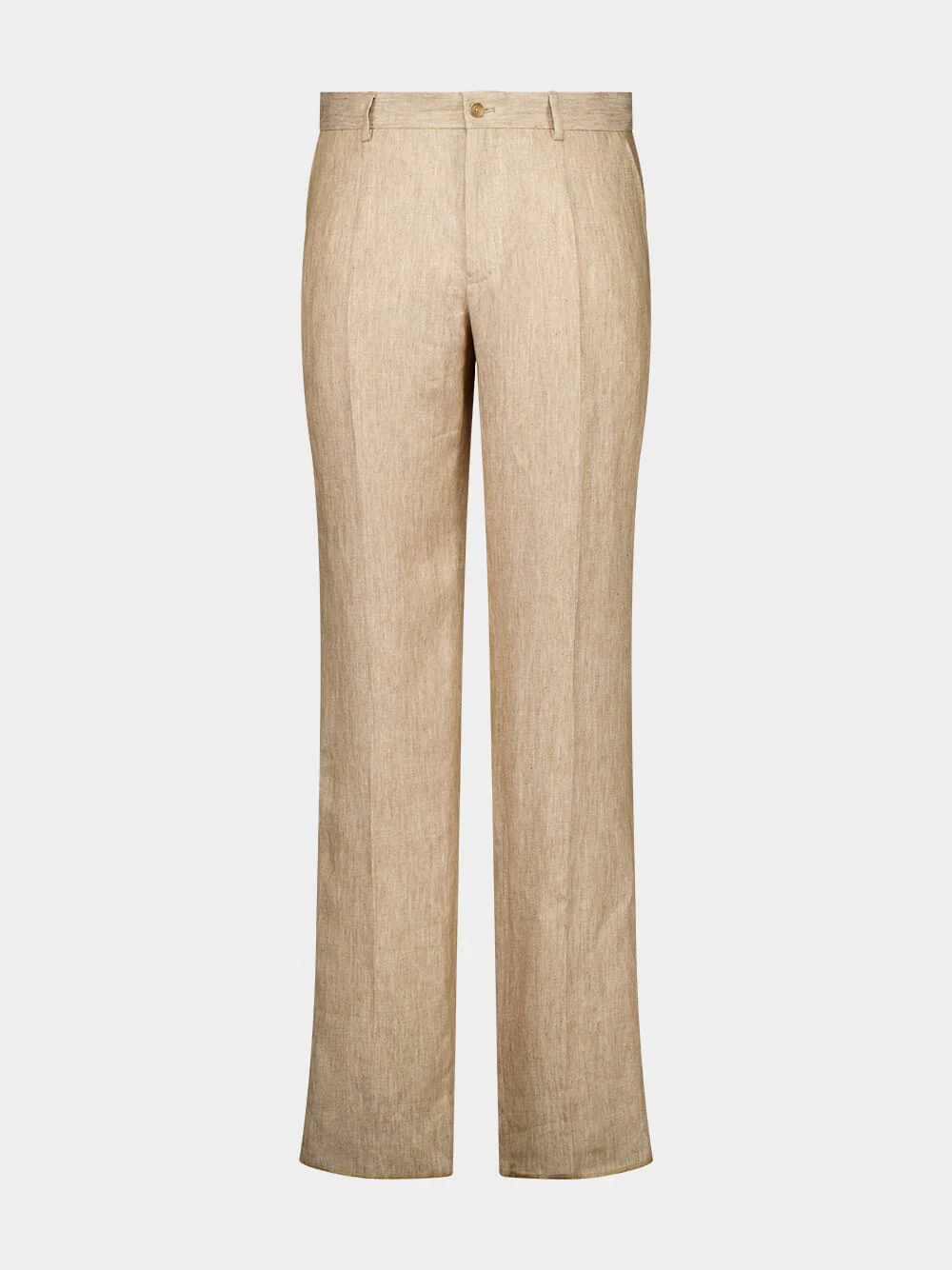 Beige Classic Linen Pants - Image 7