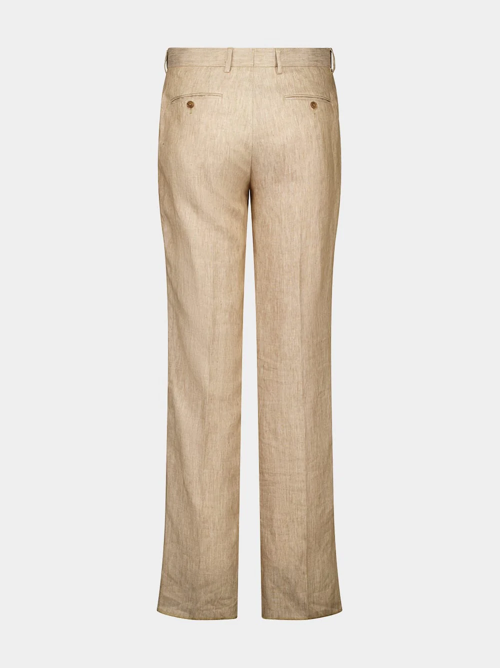 Beige Classic Linen Pants - Image 8