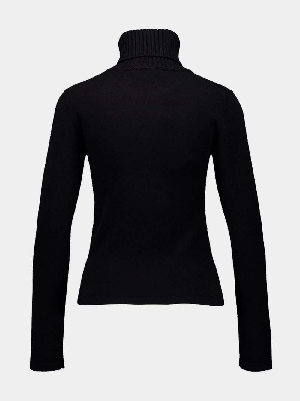 Black Cashmere Turtleneck Sweater - Image 2