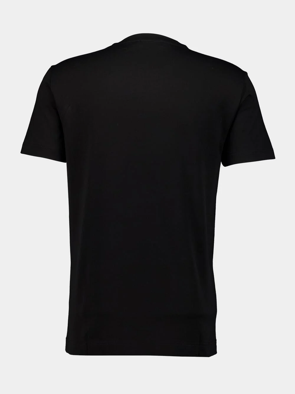 Black Cotton T-Shirt with Logo - Image 3