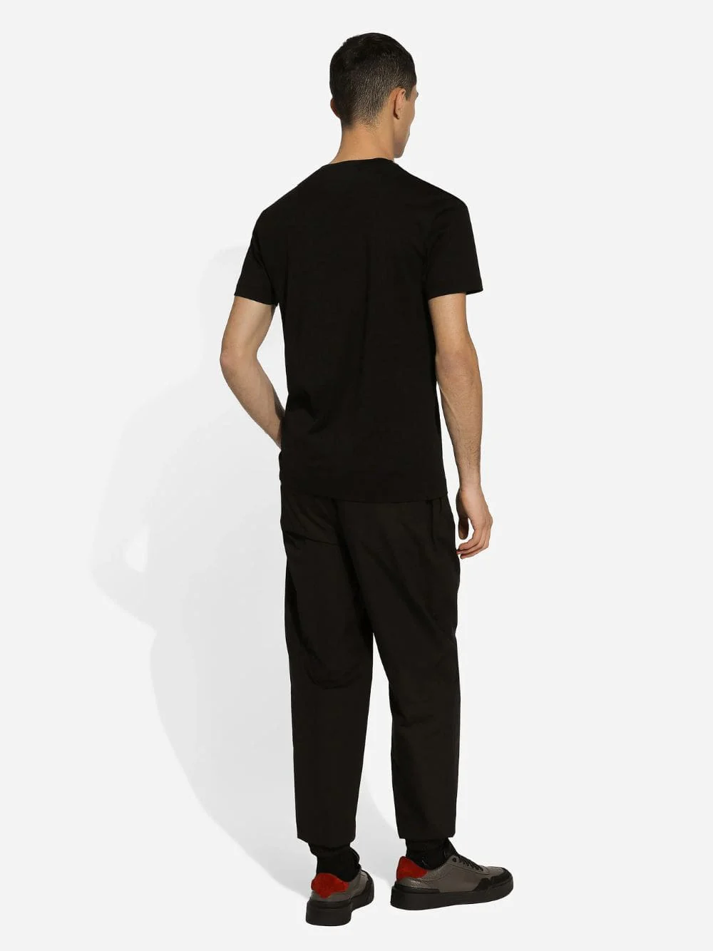 Black Cotton T-Shirt with Logo - Image 4