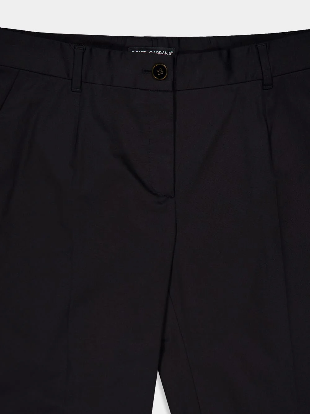 Black Cropped Tailored Trousers - Image 3