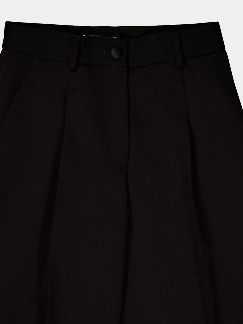 Black Flared Tuxedo Virgin Wool Pants - Image 3