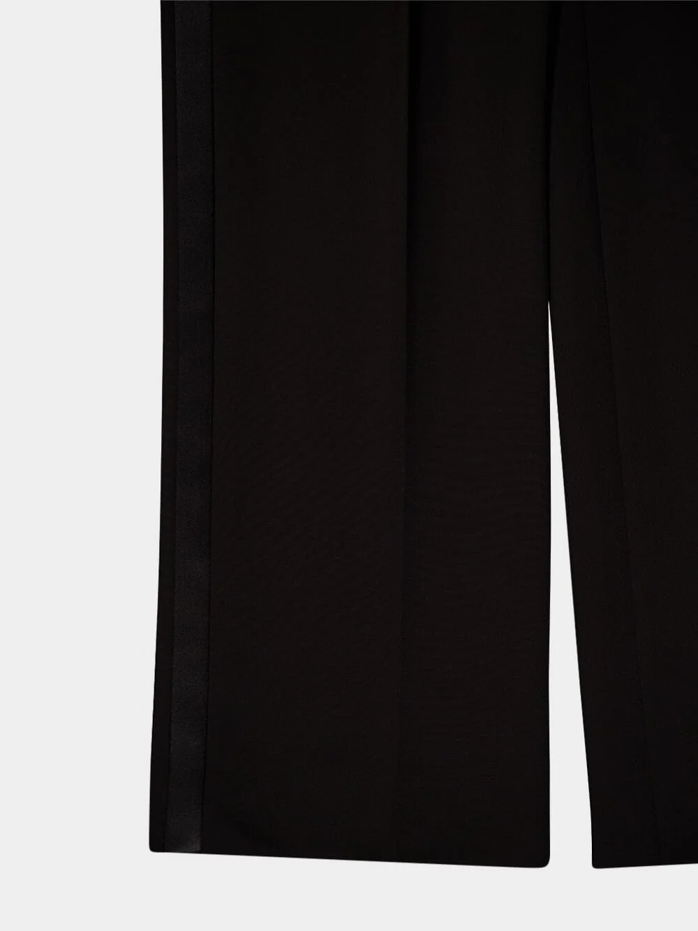 Black Flared Tuxedo Virgin Wool Pants - Image 4