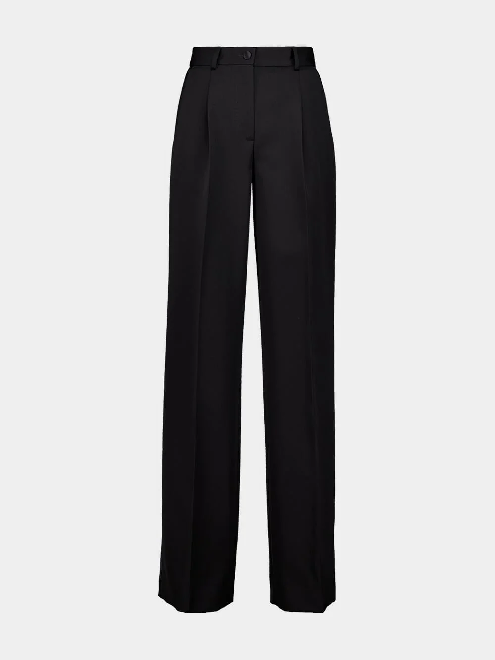 Black Flared Tuxedo Virgin Wool Pants - Image 5