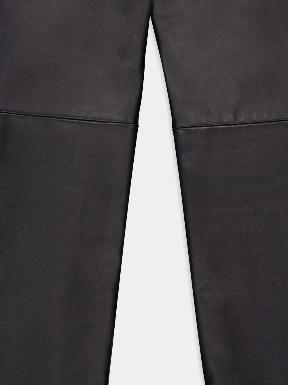 Black High-Waist Leather Trousers - Image 4