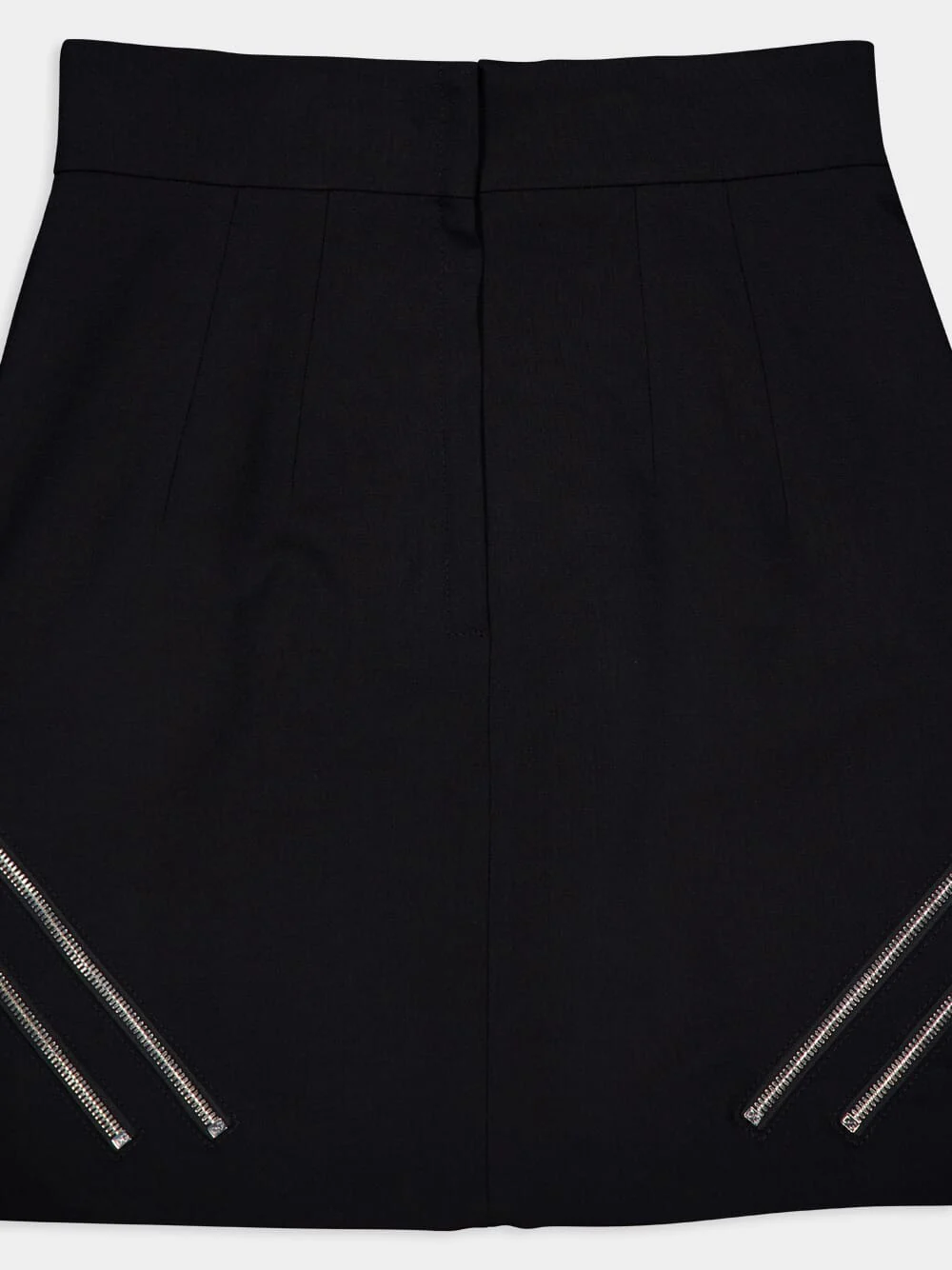 Black Mini Skirt with Front Zipper Detail - Image 4