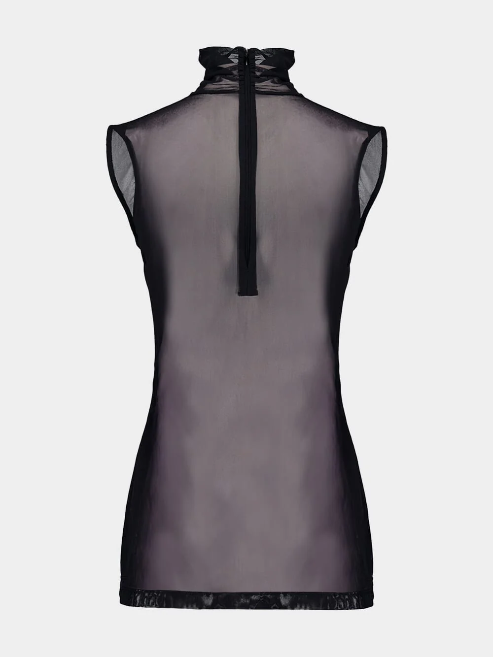 Black Sheer Halter Neck Top - Image 2