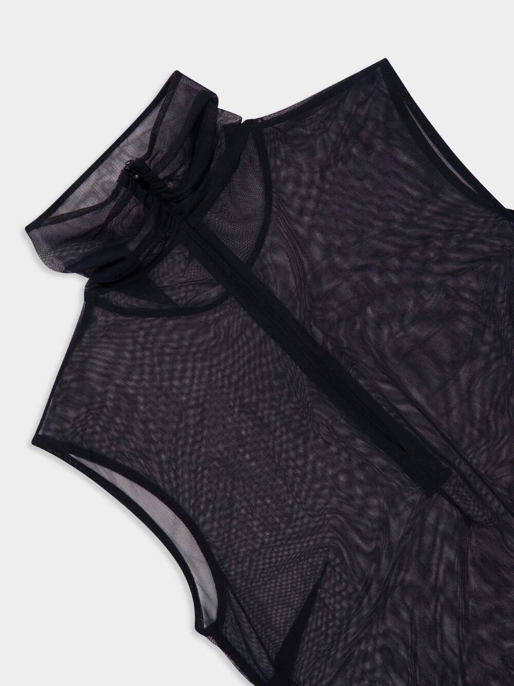 Black Sheer Halter Neck Top - Image 4