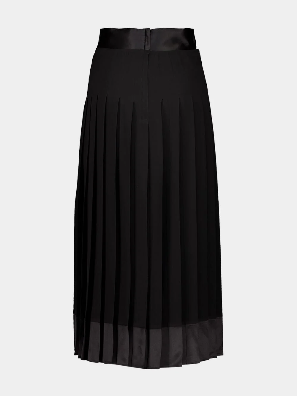 Black Silk Midi Skirt - Image 2