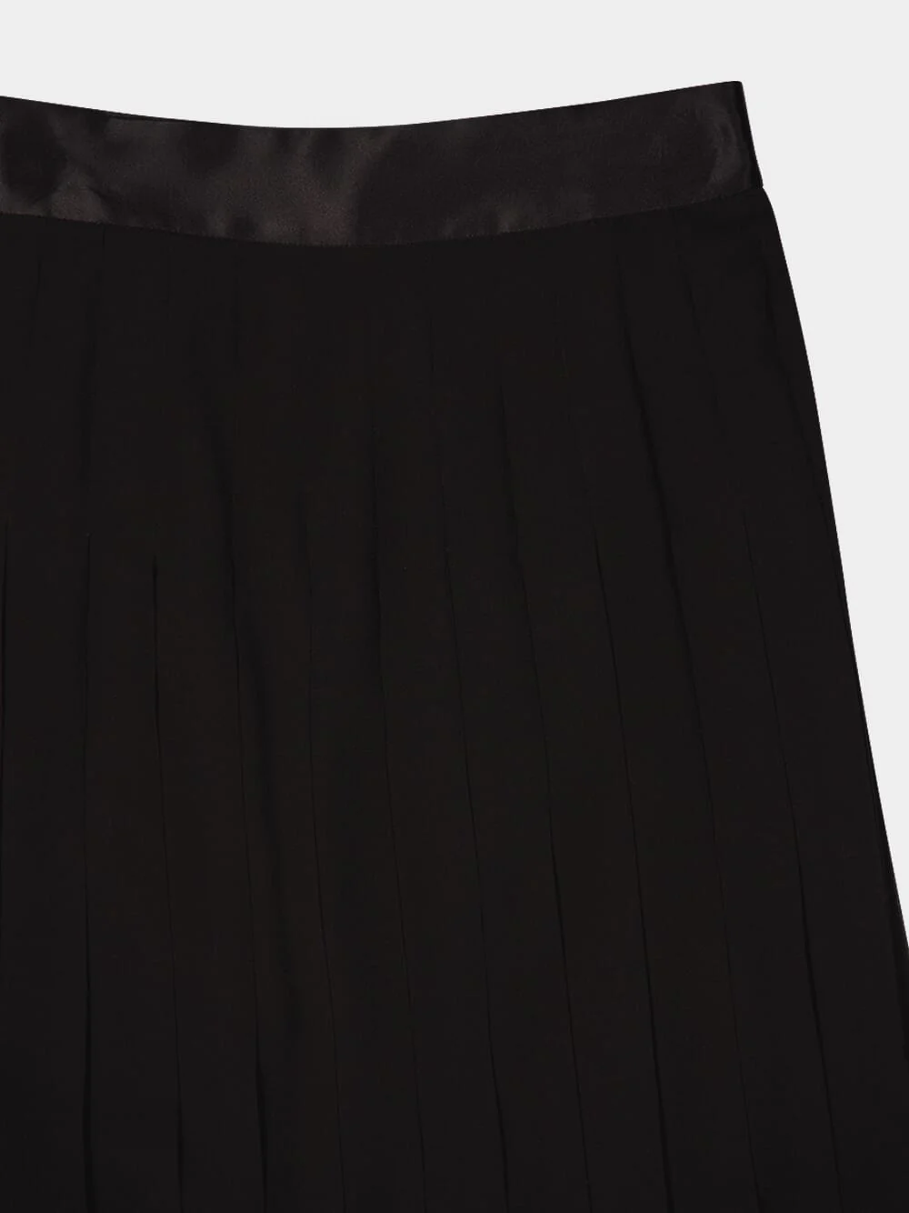Black Silk Midi Skirt - Image 3