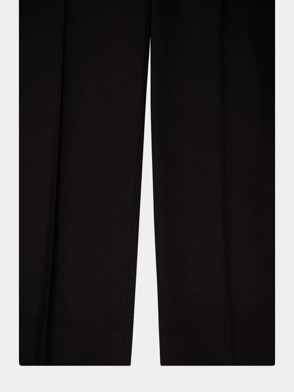 Black Wide-Leg Virgin Wool Trousers - Image 4