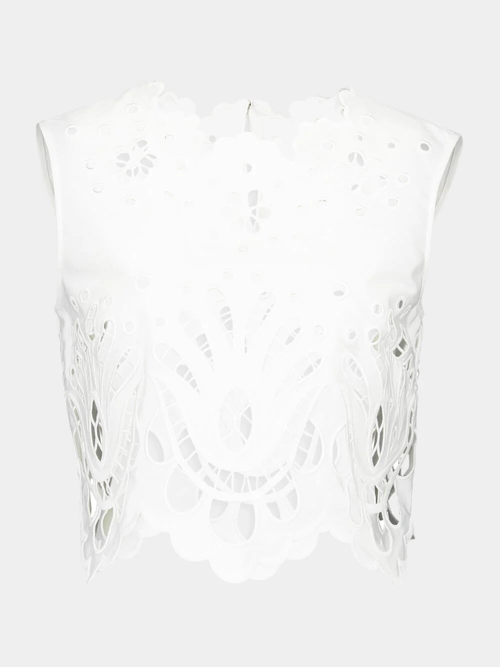 Cotton Crop Top with Cut-Out Detailing