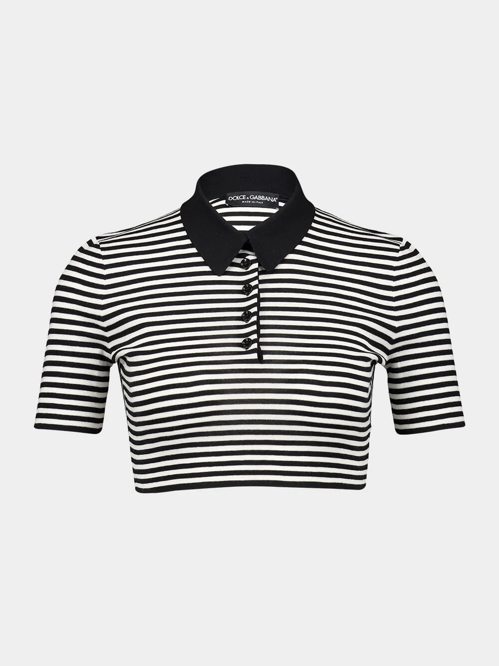 Cropped Wool Polo Shirt