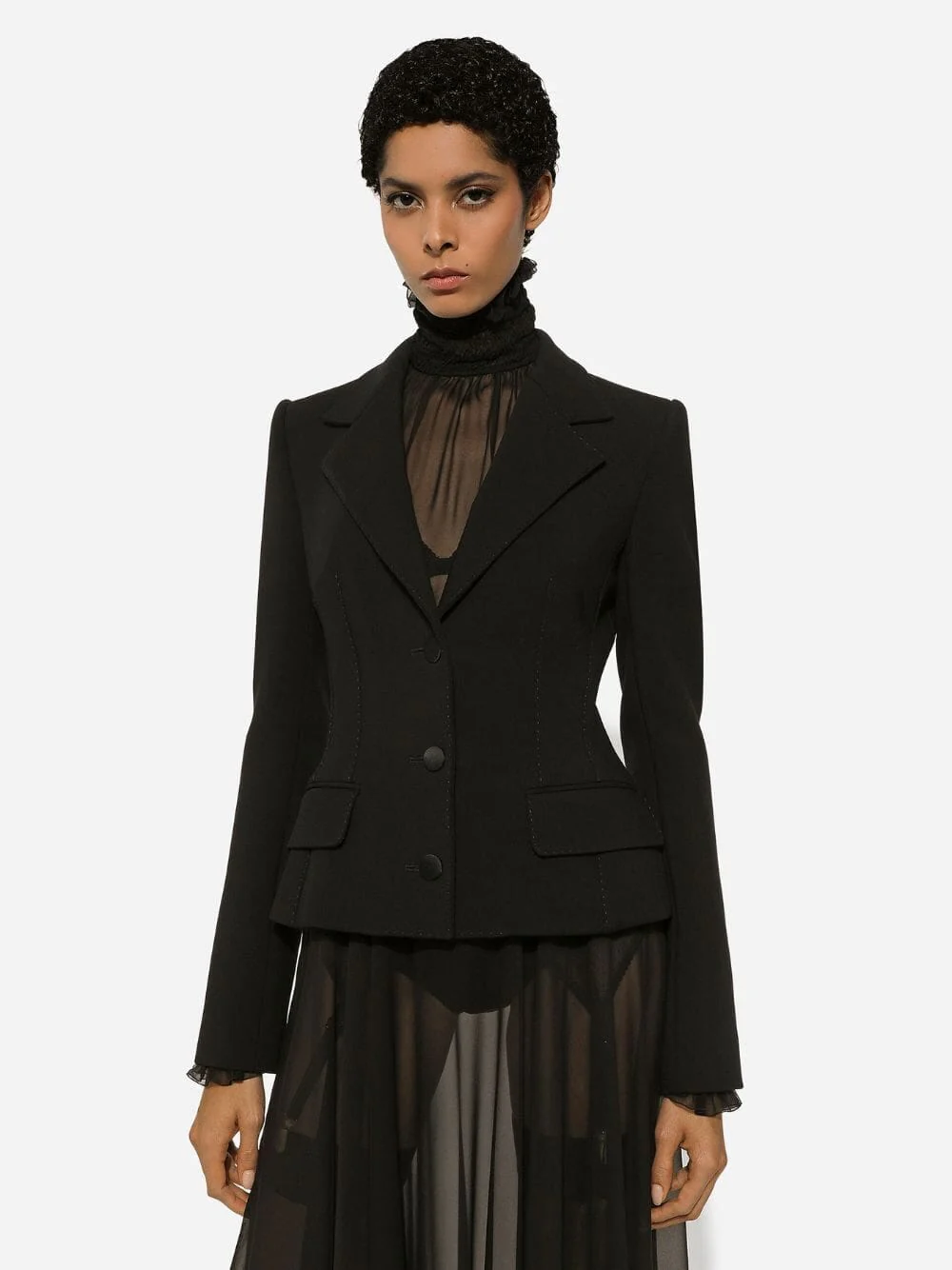 Dolce Single-Breasted Wool Jacket - Image 2