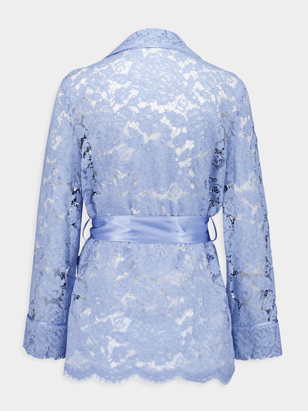 Floral Cordonetto Lace Pajama Shirt - Image 3