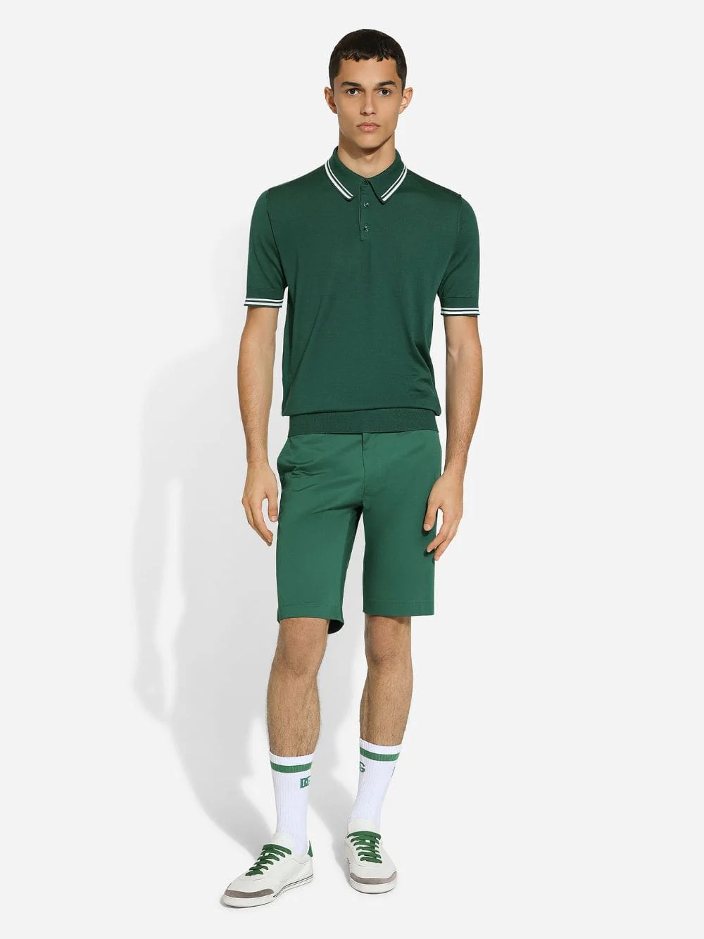 Green Silk Polo Shirt - Image 2