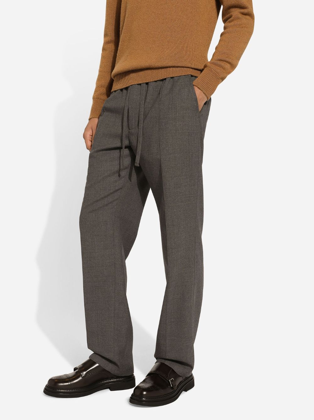 Grey Wool Jogging Pants - Image 2