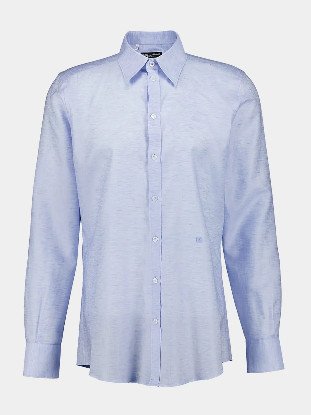 Light Blue Cotton Linen Shirt - Image 2