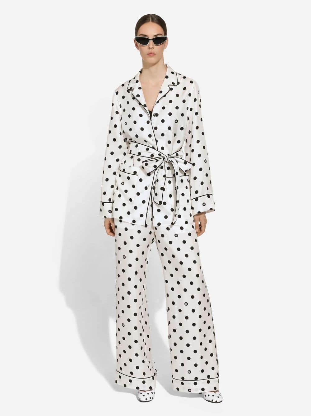 Long-Sleeved Silk Pajama Shirt - Image 2