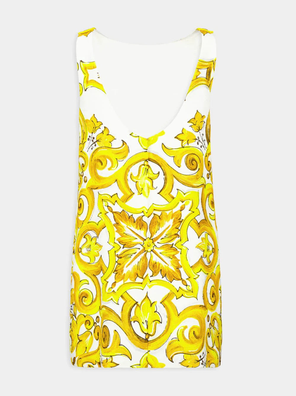 Majolica-Print Brocade Mini Dress - Image 3