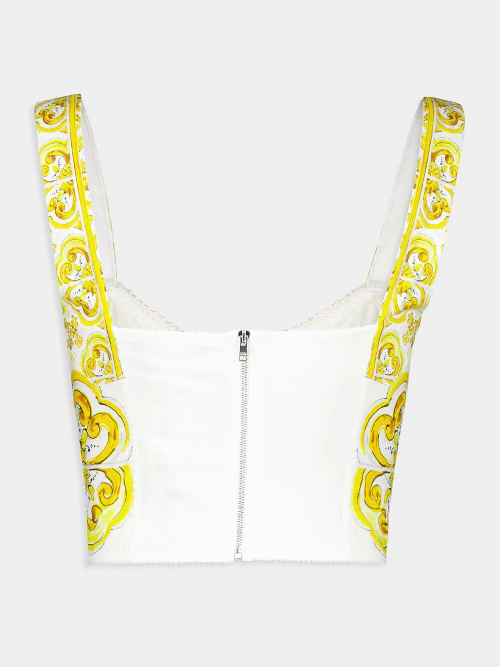 Majolica Print Cotton Corset Top - Image 3