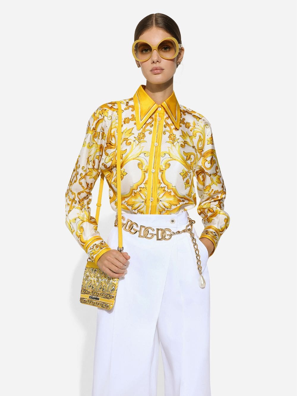 Majolica Print Silk Twill Shirt - Image 2