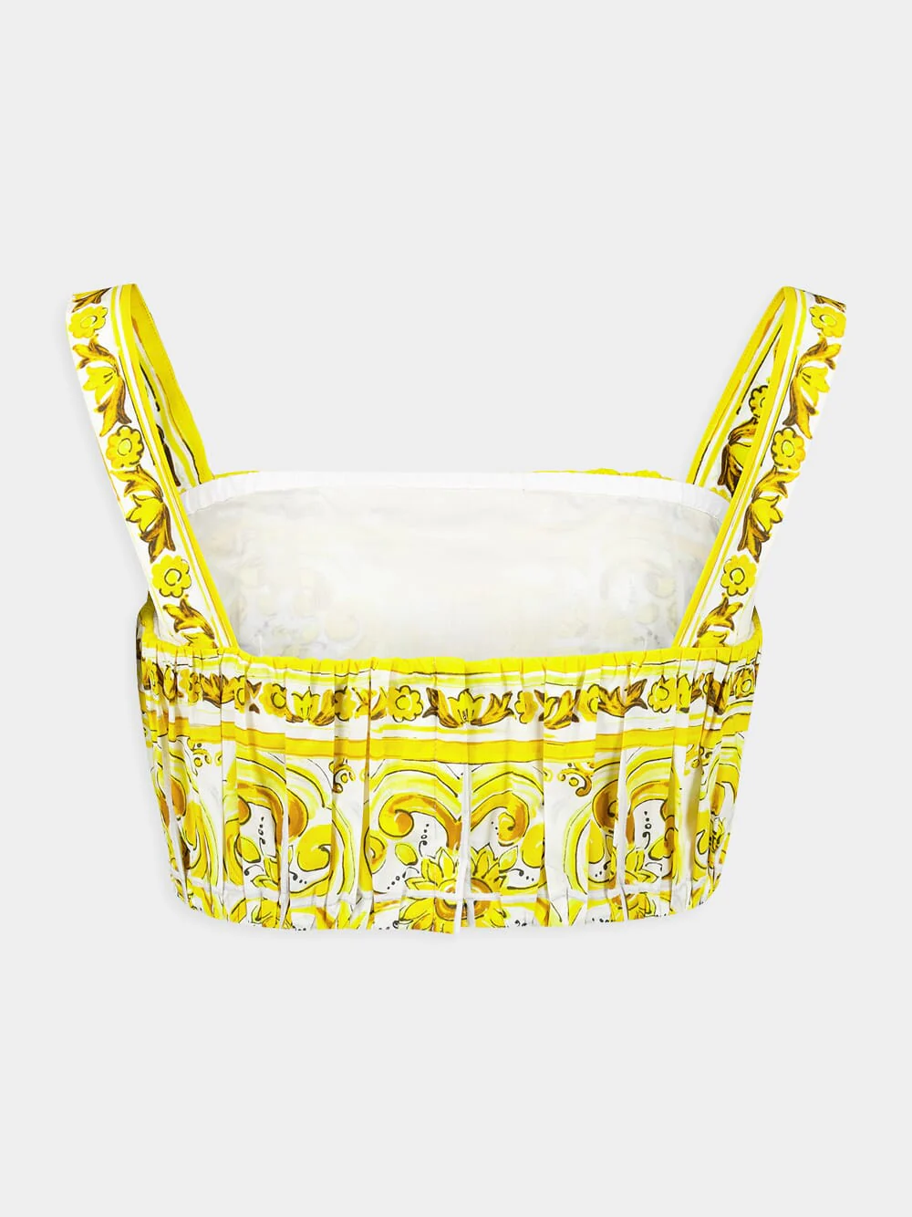 Majolica Print Strappy Poplin Top - Image 3